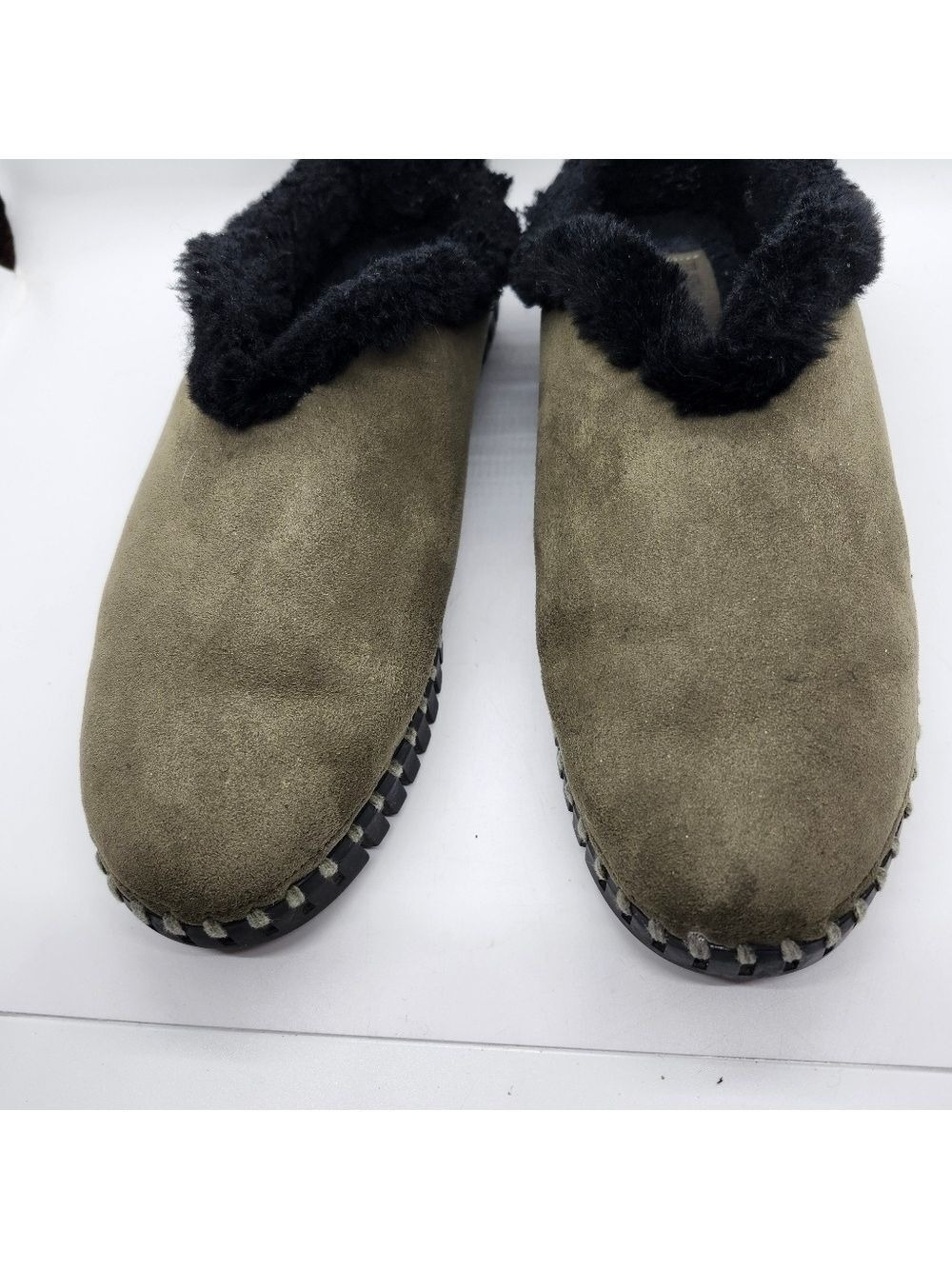 Ilse Jacobsen Cozy Olive Green Slippers 38/8